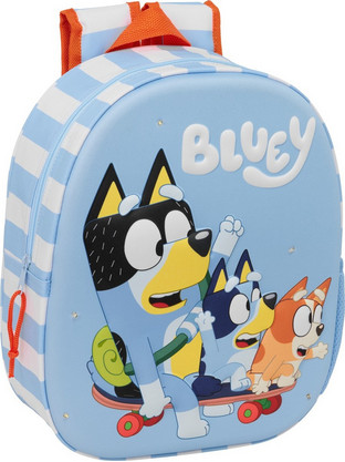 Safta Bluey 3D Σχολική Τσάντα Πλάτης Νηπιαγωγείου Γαλάζια 622674892