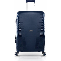 Rain RB8018 Βαλίτσα Μεσαία 65x43x25cm με 4 Ρόδες Μπλε