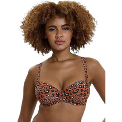 Sans Complexe Bikini Top με Ενίσχυση Animal Print Καφέ 78AAO41