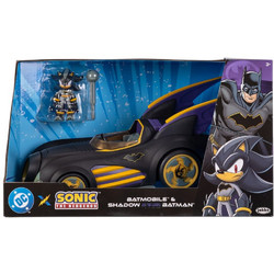 Jakks Pacific DC x Sonic The Hedgehog Shadow Batman & Batmobile Φιγούρα Δράσης για 3+ Ετών