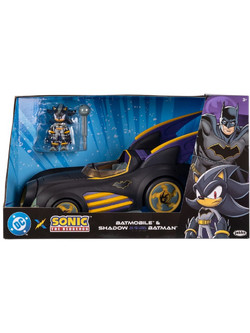Jakks Pacific DC x Sonic The Hedgehog Shadow Batman & Batmobile Φιγούρα Δράσης για 3+ Ετών