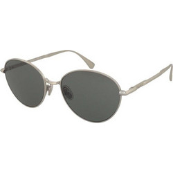 Max Mara MM0200 16A Γυναικεία Γυαλιά Ηλίου Οβάλ Μεταλλικά Ασημί με Πράσινο Φακό