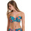 Club Neuf Bikini Top Strapless Floral Πετρόλ CNM609134
