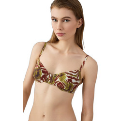 Minerva Mulan Bikini Top Χακί Μπορντό 90-9460