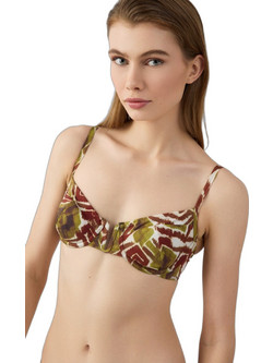 Minerva Mulan Bikini Top Χακί Μπορντό 90-9460