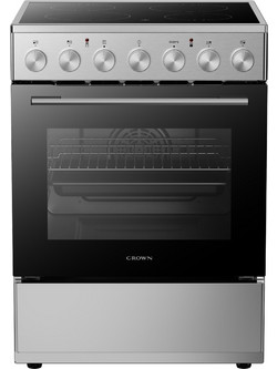 Crown CEC60M8IX Κουζίνα Ηλεκτρική 70lt με Κεραμικές Εστίες 60cm