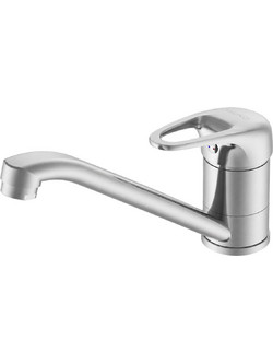 Bruno BRN-0291 Μπαταρία Κουζίνας Πάγκου Διπλής Παροχής Ανάμεικτη Inox