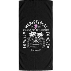 We Ride Local Forever Πετσέτα Θαλάσσης Microfiber Μαύρη 80x160cm TPFSS26