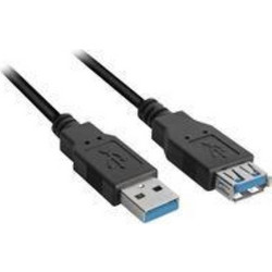 Sharkoon Καλώδιο USB-A Male 3.0 to USB-A Female 1m Black 4044951015672