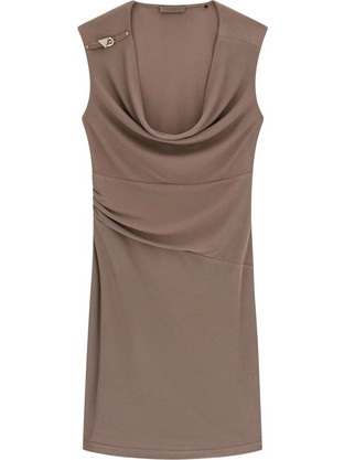 Guess Karole Mini Καλοκαιρινό Φόρεμα για Γάμο / Βάπτιση Ντραπέ Καφέ W6YK11K4357-A11Q