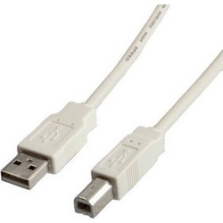 Standard AK-300102-018-E Καλώδιο USB-A Male 2.0 to USB-B Male 1.8m White
