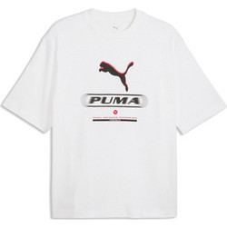 Puma Sport Street Boxy Graphic Tee Ανδρικό Αθλητικό T-Shirt Λευκό 694321-02