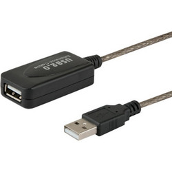 SAVIO CL-130 Καλώδιο Braided USB-A Male 2.0 to USB-A Female 10m Black
