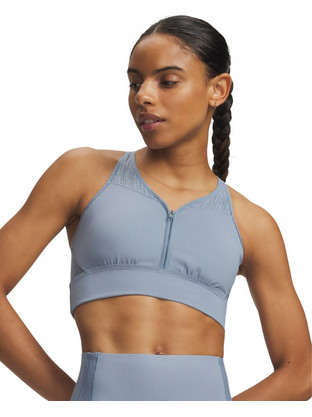Under Armour Vanish Elite Mesh Αθλητικό Μπουστάκι με Μέτρια Στήριξη & Αφαιρούμενη Ενίσχυση Γκρι 6013861-448
