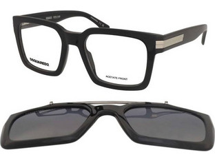 Dsquared2 D20220/C CSA/Z7 Ανδρικός Σκελετός Γυαλιών Οράσεως με Clip-On Κοκάλινος Μαύρος