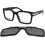 Dsquared2 D20220/C CSA/Z7 Ανδρικός Σκελετός Γυαλιών Οράσεως με Clip-On Κοκάλινος Μαύρος