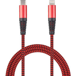 2GO 797197 Braided USB-C to Lightning Cable 1m Red