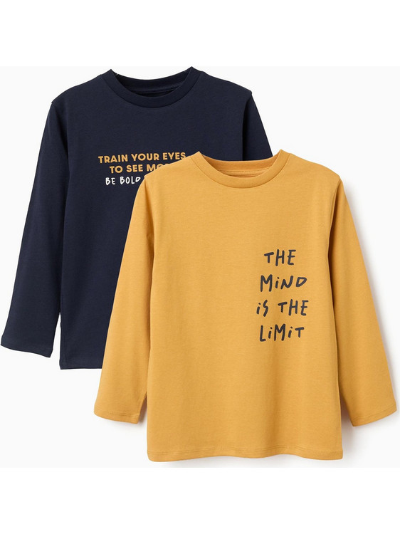 Zippy Παιδικό T-Shirt Μακρυμάνικο Κίτρινο Navy Μπλε 31081204042