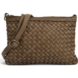 Passaggio Leather Γυναικείο Τσαντάκι Χιαστί από Δερματίνη Καφέ με Στενό Λουρί 5186-KR-11