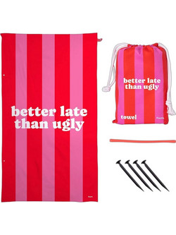 Fisura Better Late Than Ugly Pink Πετσέτα Θαλάσσης Ροζ 100x180cm ABE2510664