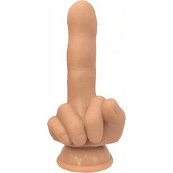 Middle Finger Dildo με Βεντούζα 20cm Flesh