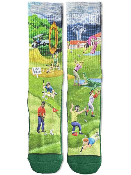Good Luck Sock Crazy Golf Ανδρικές Κάλτσες Ψηλές με Σχέδια Πολύχρωμες GLS-4363