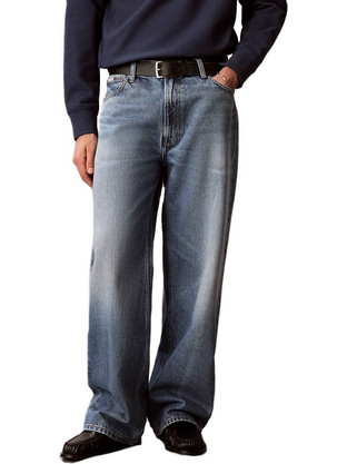Calvin Klein Ανδρικό Τζιν Παντελόνι Loose Εφαρμογή Μπλε LV04RF776G-XAJ