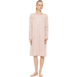 Pink Label Γυναικείο Νυχτικό Χειμωνιάτικο Βαμβακερό Σομόν W1964