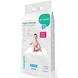 BabyOno Σετ Σελτεδάκια Αλλαξιέρας Μωρού Λευκά 60x90cm 12τμχ