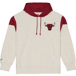 Mitchell & Ness Retro Roots French Terry Hoodie Chicago Bulls Ανδρικό Αθλητικό Φούτερ με Κουκούλα Μπεζ TH13952-CBUCREA