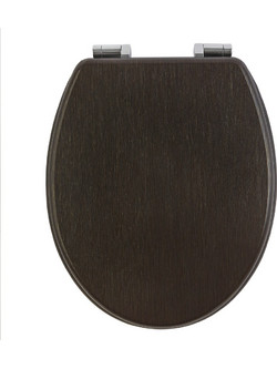 MRShome Καπάκι Λεκάνης Οβάλ Ξύλινο Καφέ 45.5x37cm AWD02181098