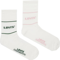 Levi's Ανδρικές Κάλτσες Ψηλές Λευκές 2Pack 701210567-028