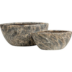 Liberta Gasher Σετ Κασπώ Πήλινα Ανθρακί Μπεζ 46x22x20cm 2τμχ 032413