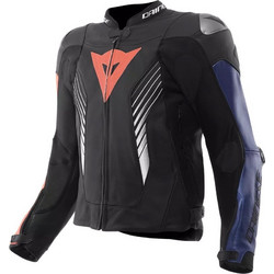 Dainese Super Speed 5 Leather Black Blue Fluo Red
