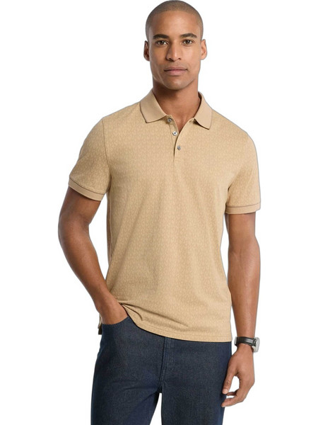 Michael Kors Ανδρική Μπλούζα Polo Κοντομάνικη Μπεζ CS650V848T