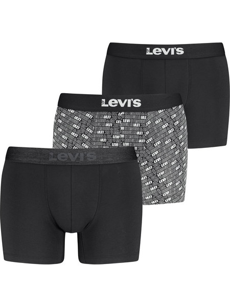 Levi's Ανδρικά Μποξεράκια Σετ 3Pack Μαύρα 701241923-001