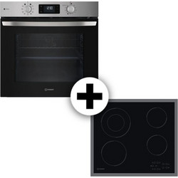 Indesit Φούρνος Ηλεκτρικός Άνω Πάγκου 71lt 59.5cm IO278PSX με Κεραμικές Εστίες RI261X