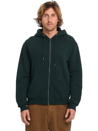 Volcom Ανδρική Ζακέτα Φούτερ με Κουκούλα και Φερμουάρ Χακί A4812605-SCB