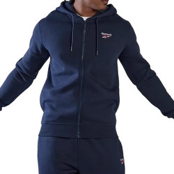 Reebok Ανδρική Ζακέτα Φούτερ με Κουκούλα και Φερμουάρ Navy Μπλε 100265143