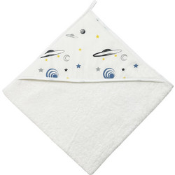 BunnyBebe Space Βρεφικό Μπουρνούζι Κάπα Λευκό 75x75cm