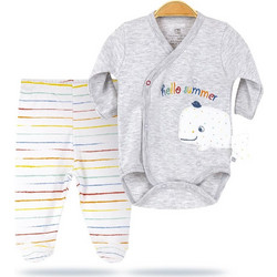 BiBaby Βρεφικό Σετ για Αγόρι Χειμωνιάτικο Γκρι 56767