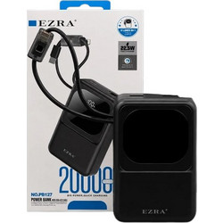 Ezra PB127 Power Bank 20000mAh 22.5W με Θύρα USB-A & Θύρα USB-C Black