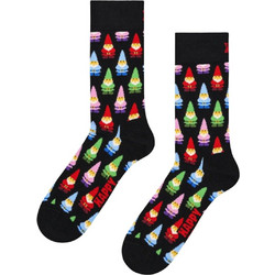 Happy Socks Little Santa Ανδρικές Κάλτσες Ψηλές με Σχέδια Μαύρες P006278