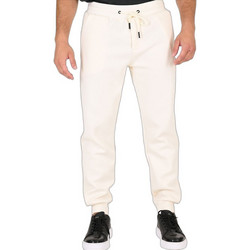 Rebase Ανδρικό Παντελόνι Φόρμας Fleece Polar White RPAN-6050