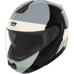 Nolan N90-3 Blocco 354 White Black Anthracite Κράνος Μηχανής Flip-Up 1630gr