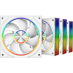 Armaggeddon 120-V Forward Case Fan 120mm ARGB με Σύνδεση 3-Pin 4-Pin PWM 4τμχ White