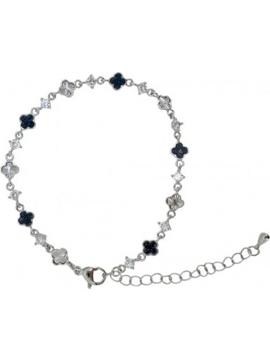 RO Accessories Γυναικείο Βραχιόλι Ασημί BR153