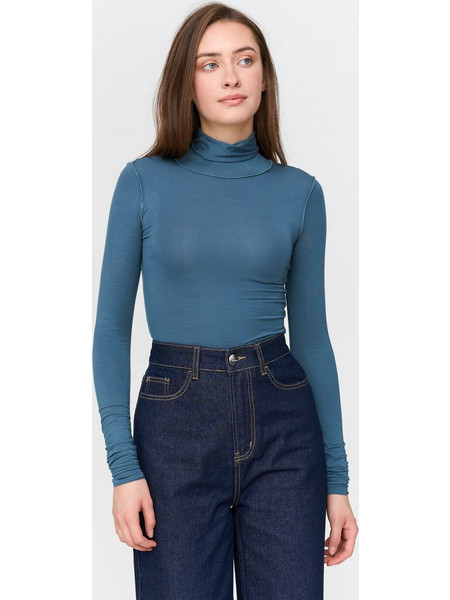 24colours Γυναικείο Χειμερινό Top Πετρόλ 12418B