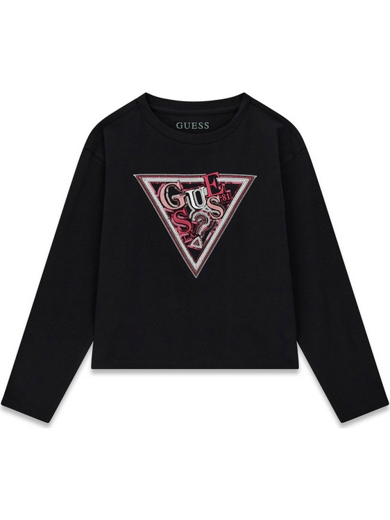 Guess Παιδικό T-Shirt Μακρυμάνικο Μαύρο J6YI07K3704-JBLK