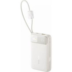 Baseus EnerFill FC11 Power Bank 20000mAh 22.5W με Ενσωματωμένα Καλώδια USB-C & Lightning Quick Charge 3.0 & Power Delivery Beige
